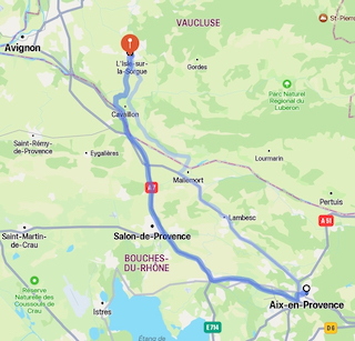How To Get To L’Isle sur la Sorgue From Aix-en-Provence Map